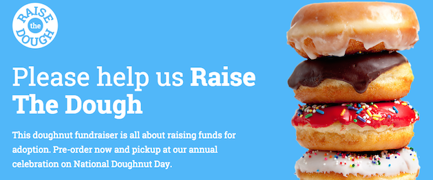 raise the dough adoption fundraiser